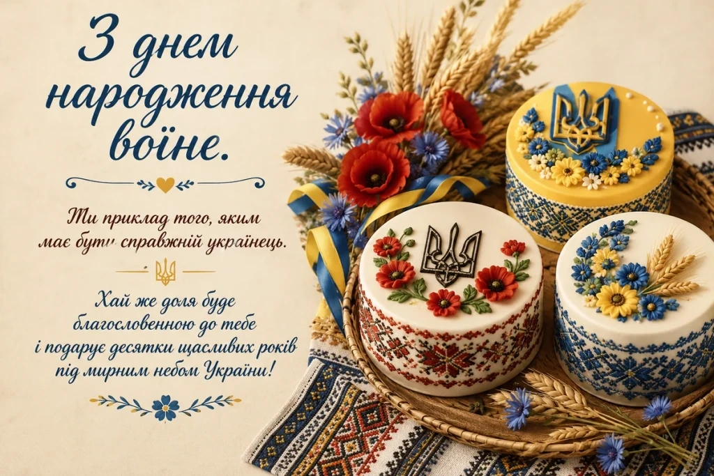 Тортики в українському стилі для воїна