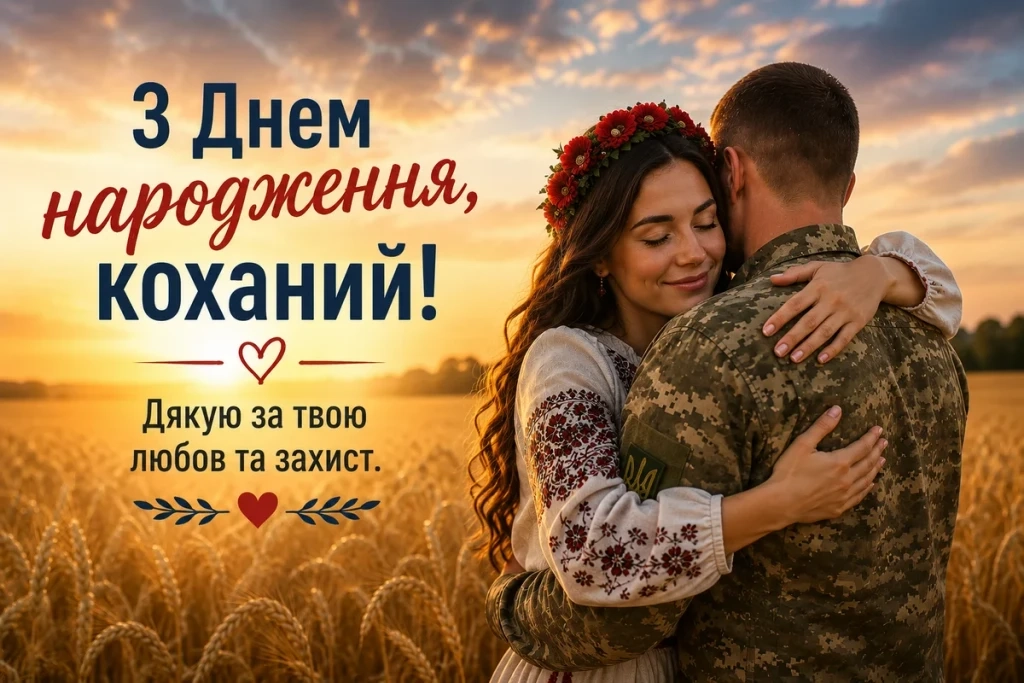 Дружина обіймає свого чоловіка військового