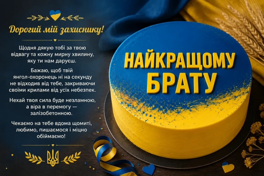 Патріотичний торт для брата військового
