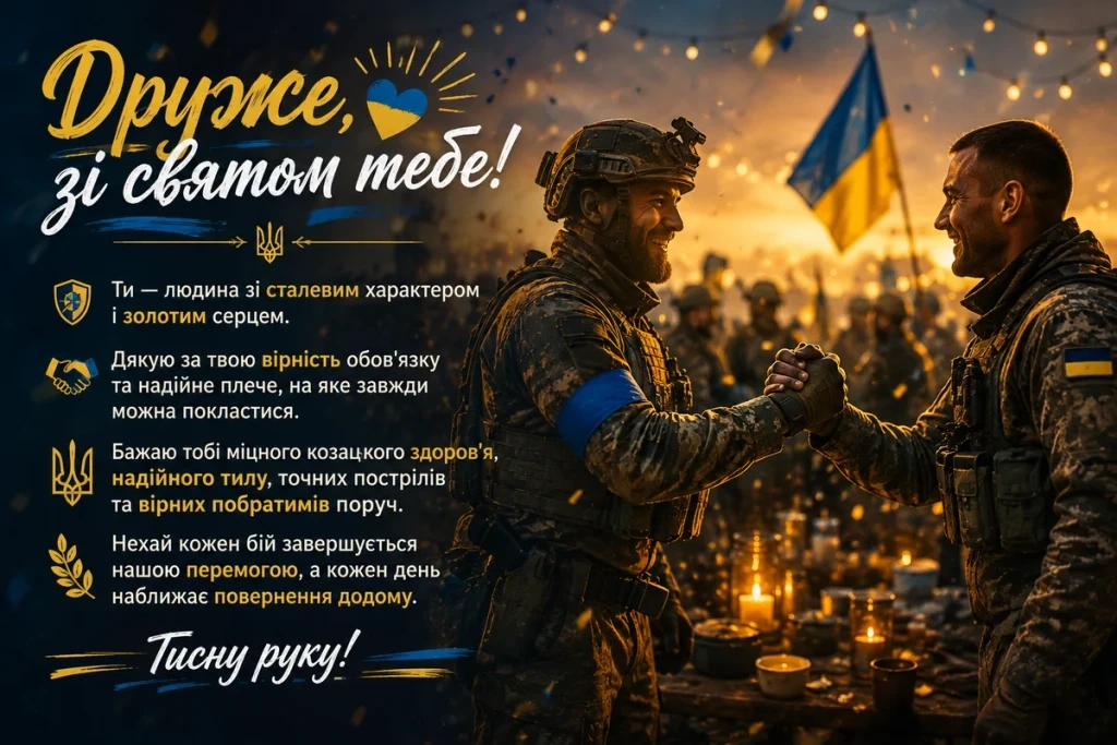 Два побратими тиснуть руки