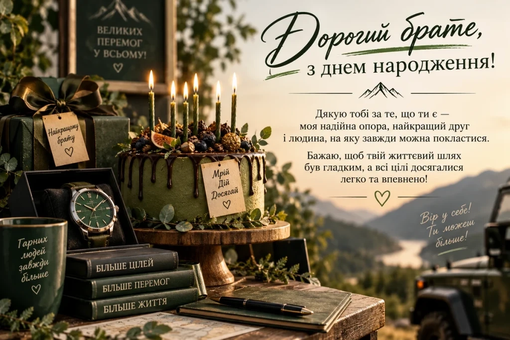 Торт на день народження брата
