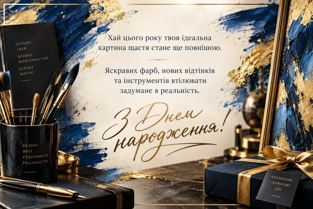 Картина маслом для іменинника