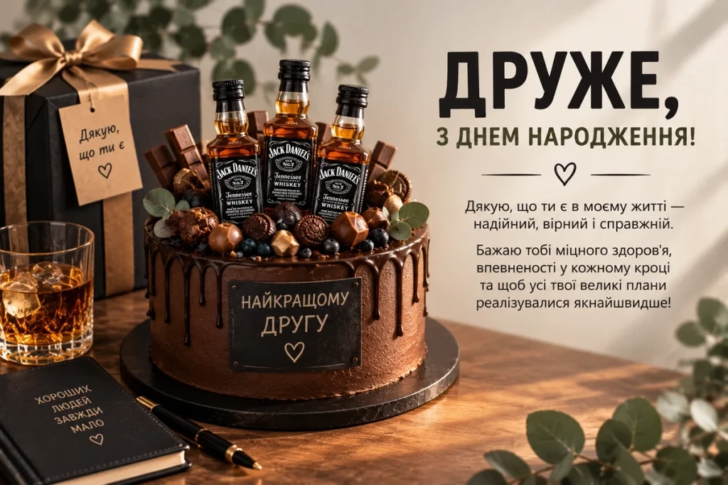 Торт з алкоголем для друга
