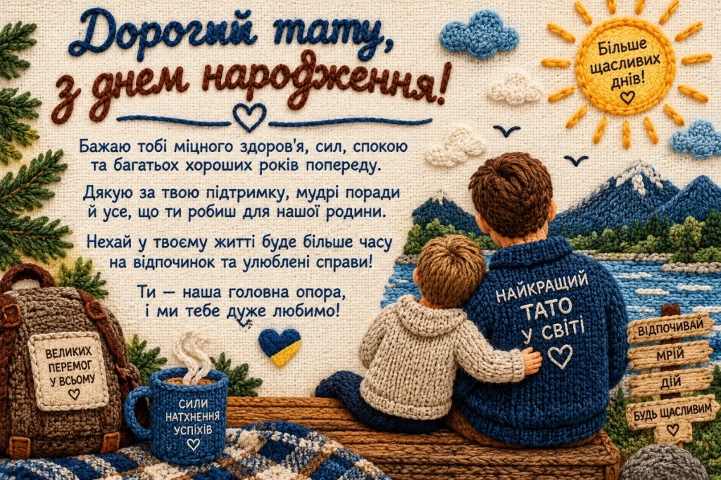 Вишивка для найкращого татуся